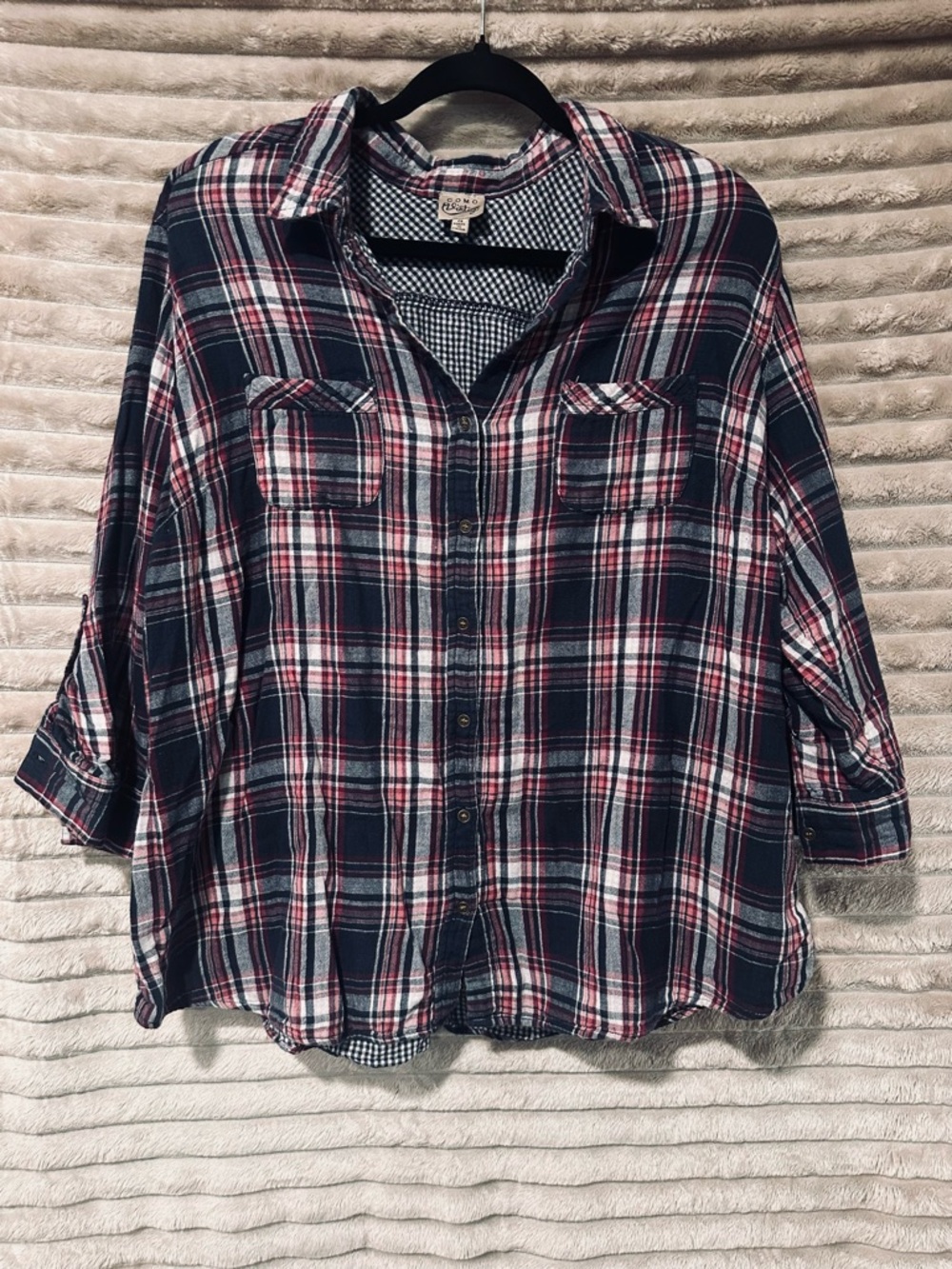 Como Vintage cozy Plaid Button-Down Shirt